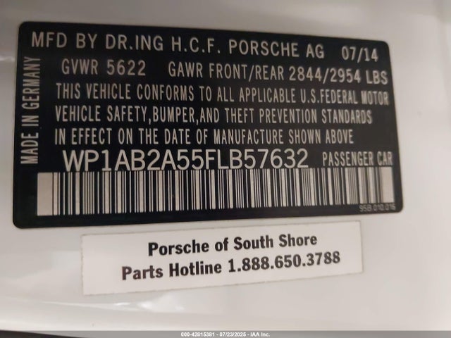 2015 PORSCHE MACAN WP1AB2A55FLB57632 Photo 8