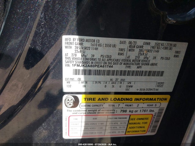 Ford gtdi-standard 2023 1FMJK2A80PEA61744 Image 9