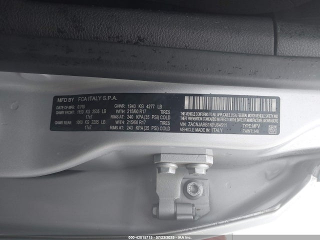 ZACNJABB1KPJ84611 Jeep Renegade