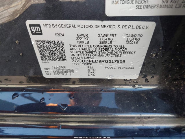 Chevrolet Silverado 2024 3GCUDFED9RG317806 Image 22