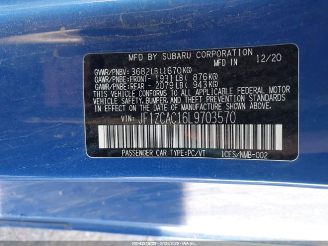 2020 SUBARU BRZ JF1ZCAC16L9703570 Photo 8