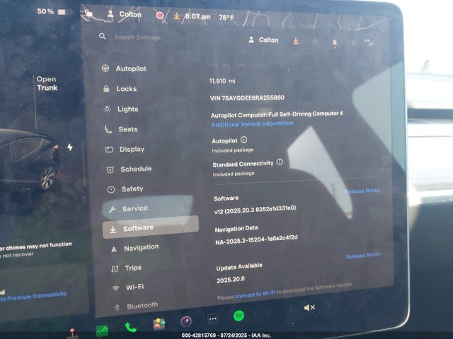 2024 TESLA MODEL Y 7SAYGDEE6RA255860 Photo 6