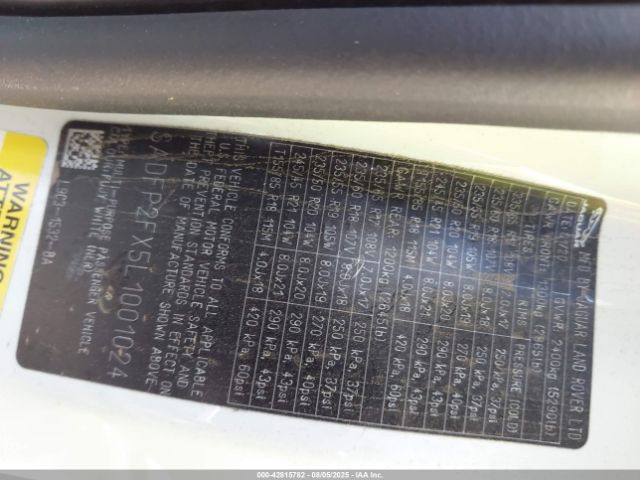 2020 JAGUAR E-PACE SADFP2FX5L1001024 Photo 8