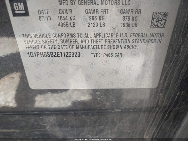 Chevrolet LUV 2014 1G1PH5SB2E7125320 Image 9
