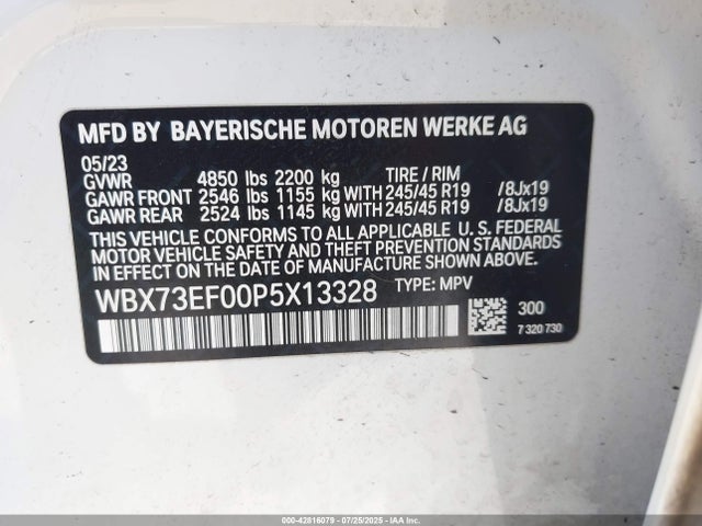 WBX73EF00P5X13328 BMW X1