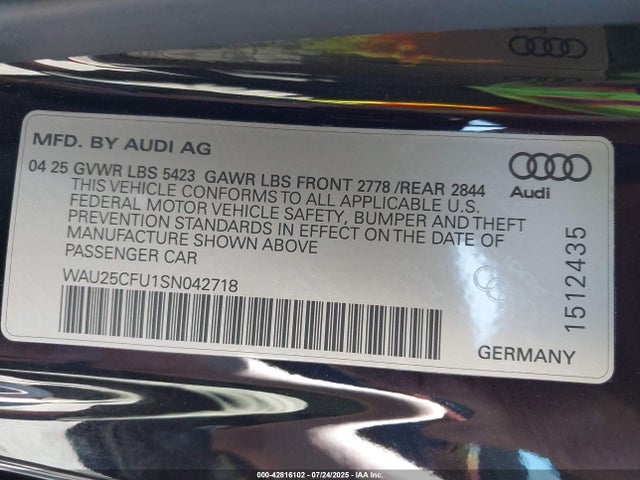 2025 AUDI S5 WAU25CFU1SN042718 Photo 8