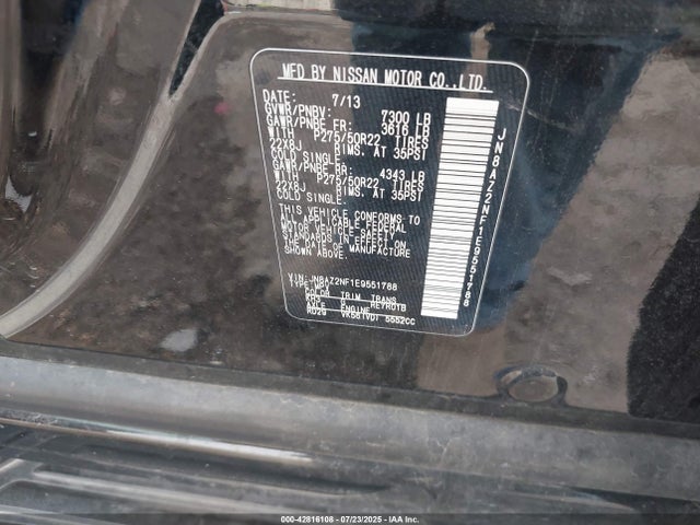 Infiniti QX80 2014 JN8AZ2NF1E9551788 Image 9