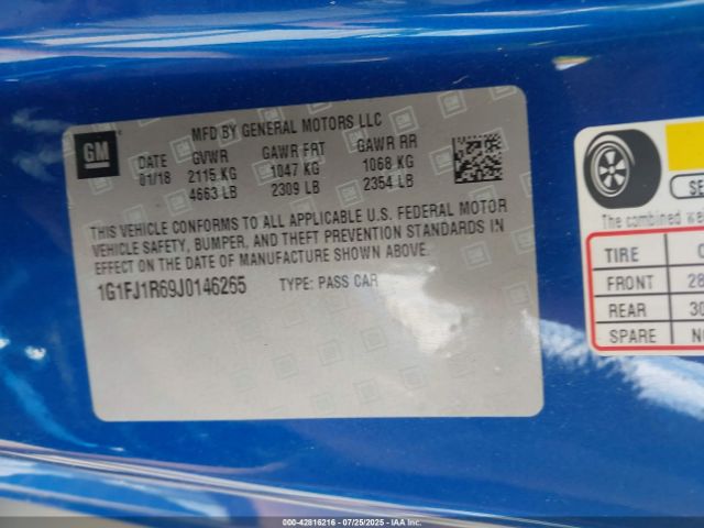2018 CHEVROLET CAMARO 1G1FJ1R69J0146265 Photo 8