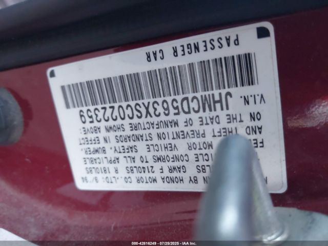 1995 HONDA ACCORD JHMCD563XSC022359 Photo 8