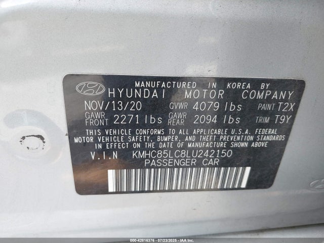 KMHC85LC8LU242150 Hyundai gdi kappa