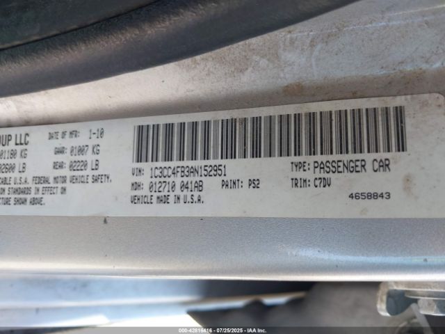 2010 CHRYSLER SEBRING 1C3CC4FB3AN152951 Photo 8