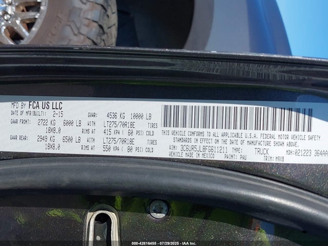 3C6UR5JL8FG611211 RAM 2500