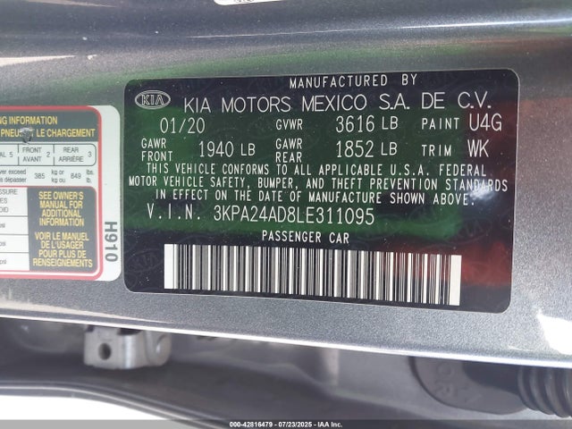 3KPA24AD8LE311095 KIA gammaii 1.6mpi+cvt