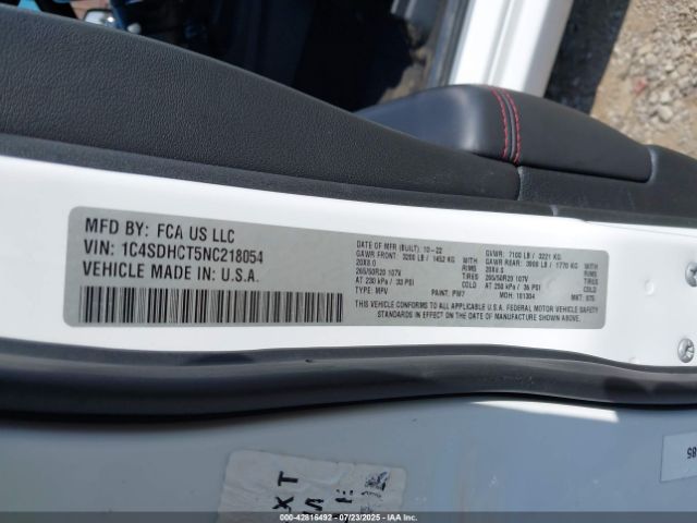 2022 DODGE DURANGO 1C4SDHCT5NC218054 Photo 8