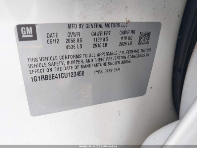 2012 CHEVROLET VOLT 1G1RB6E41CU123456 Photo 8
