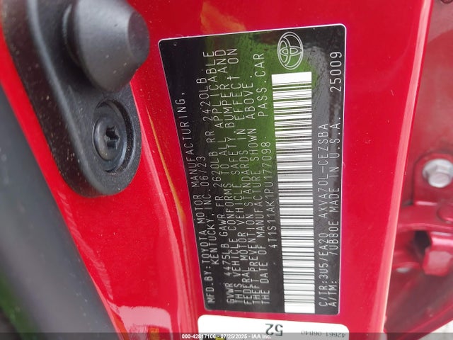 4T1S11AK1PU177098 Toyota a25a-fks