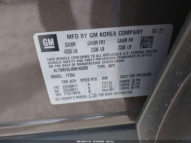 KL79MVSL4MB165928 Chevrolet l3t - l3, sidi, vvt, alum