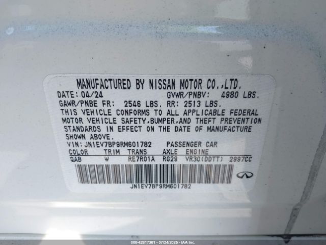 2024 INFINITI Q50 JN1EV7BP9RM601782 Photo 8