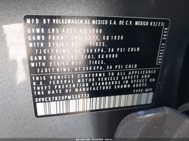 Volkswagen tsi 2023 3VVCX7B20PM336773 Image 9