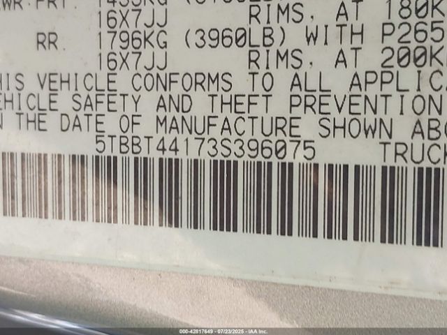 2003 TOYOTA TUNDRA 5TBBT44173S396075 Photo 8
