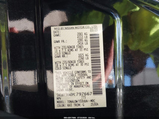 Nissan 2023 2023 5N1BT3BA0PC797667 Image 9