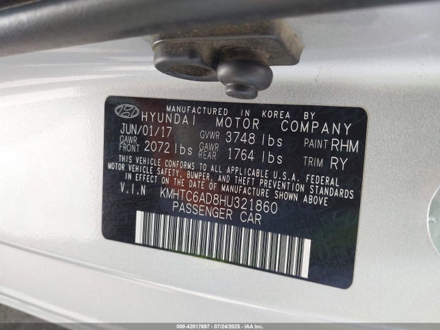 Hyundai gdi gamma 2017 KMHTC6AD8HU321860 Image 9