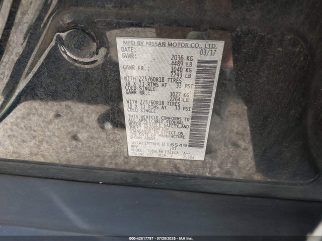 5N1AT2MT6HC816549 Nissan Rogue