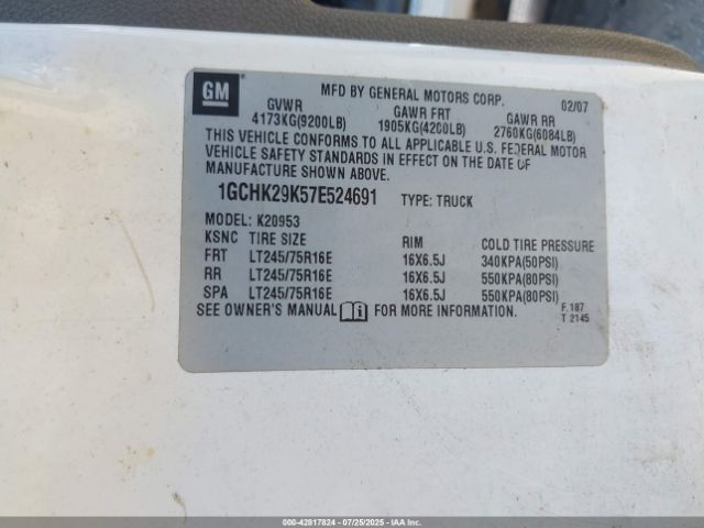 2007 CHEVROLET SILVERADO 2500HD 1GCHK29K57E524691 Photo 8