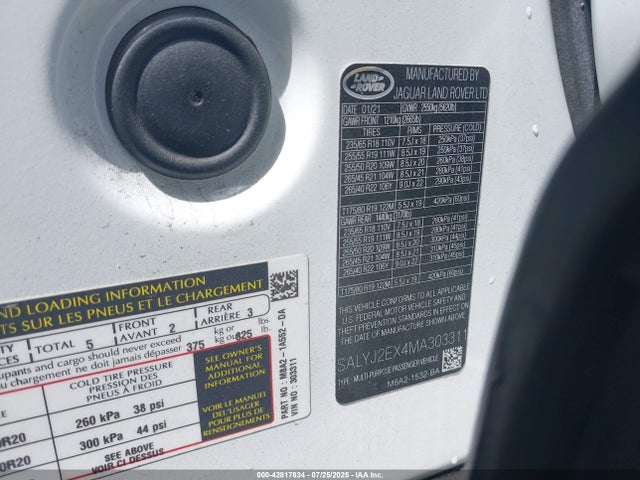 SALYJ2EX4MA303311 Land Rover aj20-p i-4