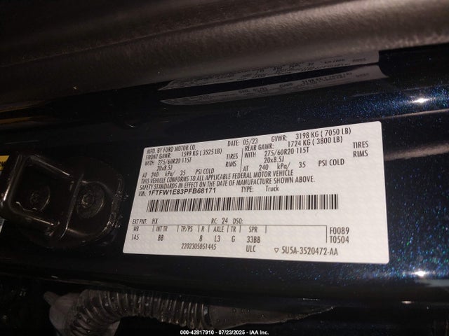1FTFW1E83PFB68171 Ford gtdi