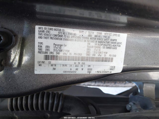 1FADP3N27EL426708 Ford Focus