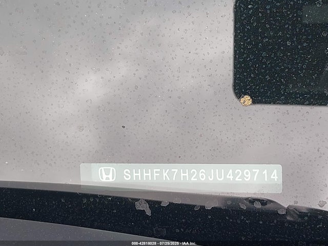 SHHFK7H26JU429714 Honda l15ba