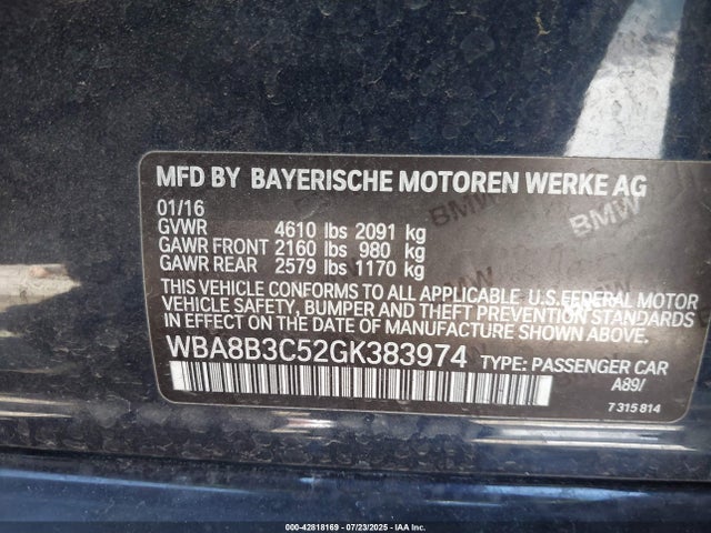 BMW 340i 2016 WBA8B3C52GK383974 Image 9