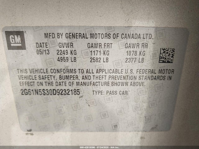 2013 CADILLAC XTS 2G61N5S30D9232185 Photo 8