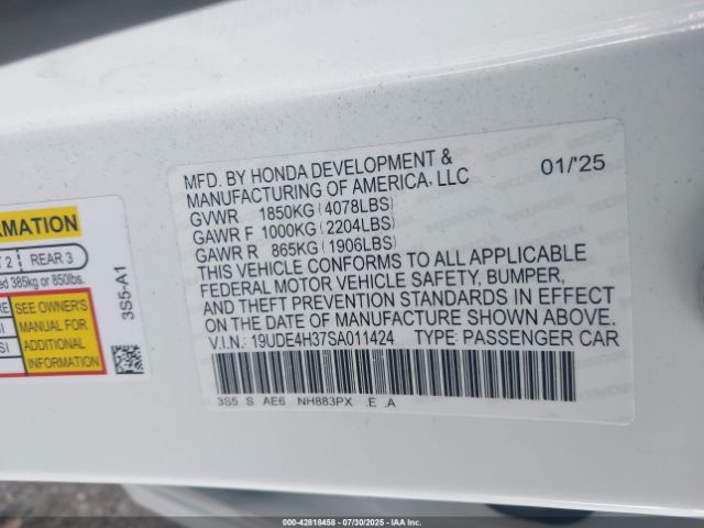 2025 ACURA INTEGRA 19UDE4H37SA011424 Photo 8