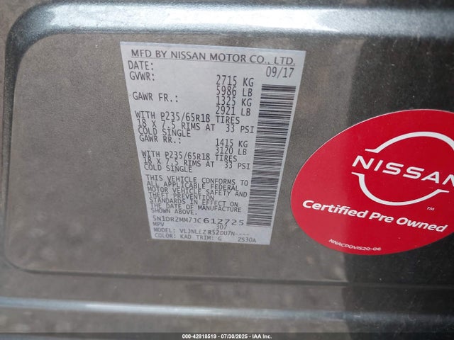 5N1DR2MM7JC612725 Nissan 2018