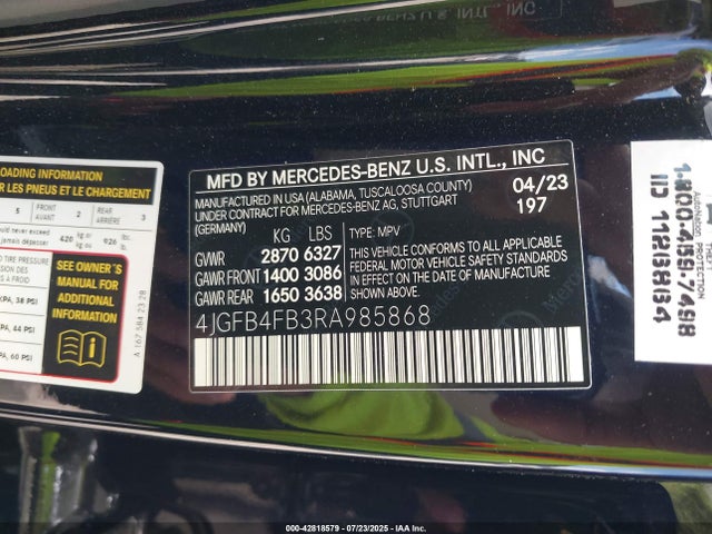 Mercedes-Benz m264 2024 4JGFB4FB3RA985868 Image 9