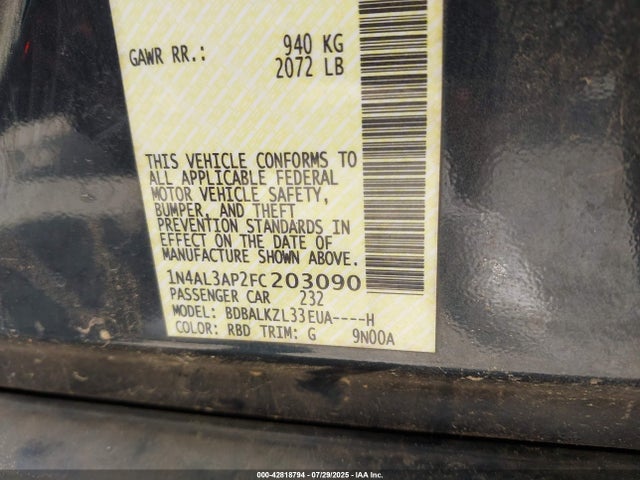 Nissan 2015 2015 1N4AL3AP2FC203090 Image 9