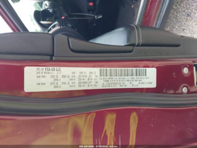 2017 JEEP GRAND CHEROKEE 1C4RJFBT8HC837152 Photo 8