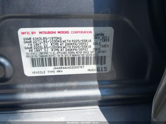 2012 MITSUBISHI OUTLANDER SPORT JA4AR4AUXCZ005767 Photo 8