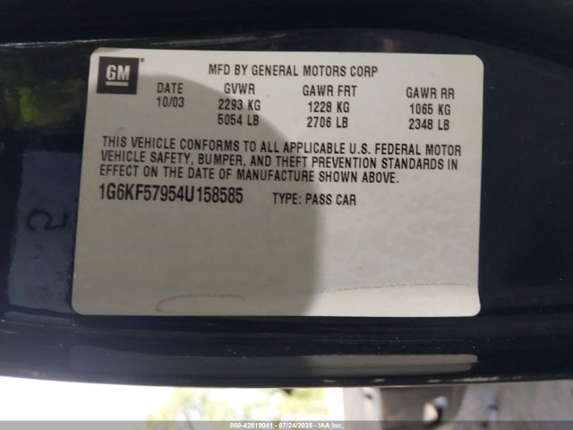 2004 CADILLAC DEVILLE 1G6KF57954U158585 Photo 8