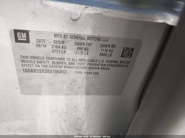 2014 CADILLAC CTS 1G6AX5SX2E0196413 Photo 8