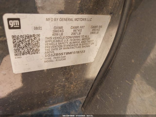 2021 CHEVROLET MALIBU 1G1ZB5ST8MF078723 Photo 8