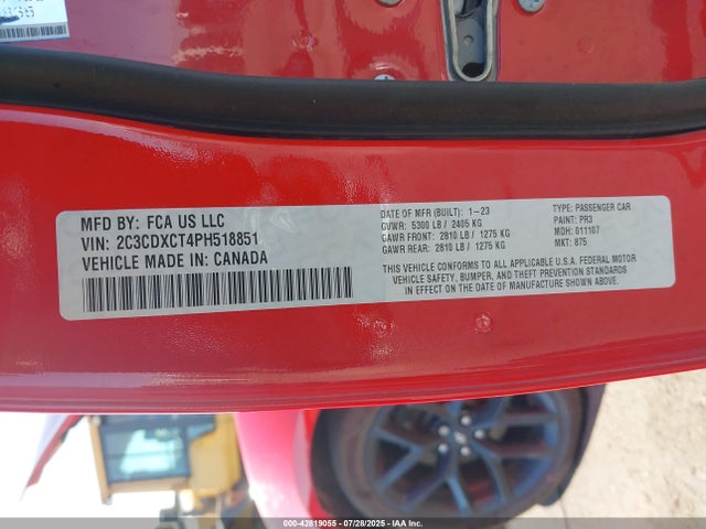 2C3CDXCT4PH518851 Dodge Charger