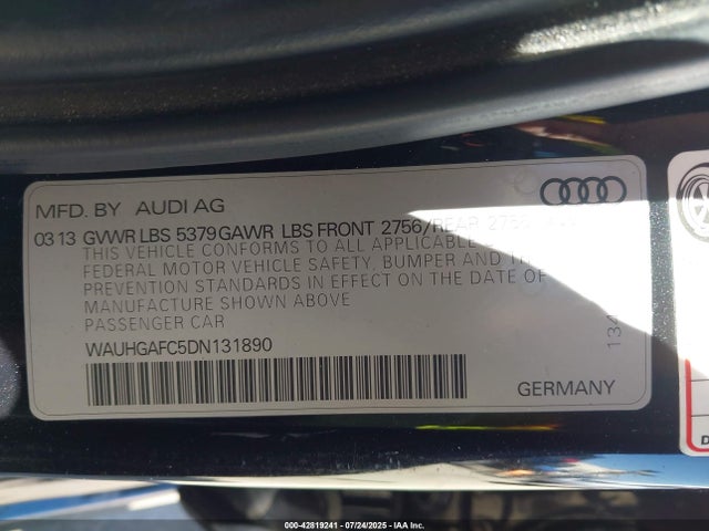 2013 AUDI A6 WAUHGAFC5DN131890 Photo 8
