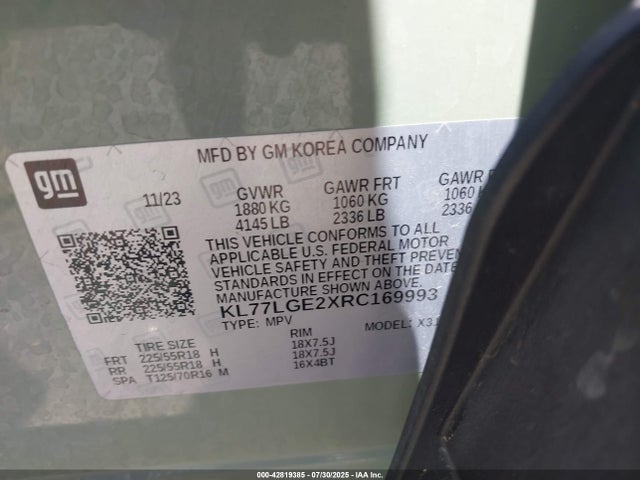 Chevrolet lih 2024 KL77LGE2XRC169993 Image 9