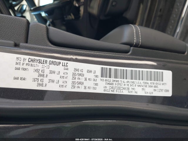 Jeep Grand Cherokee 2014 1C4RJFCG5EC340198 Image 9