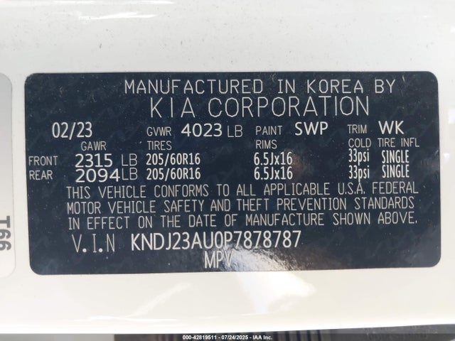 KNDJ23AU0P7878787 KIA mpi nu