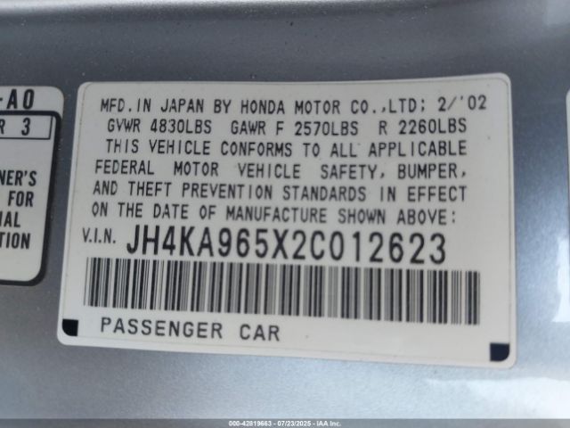 2002 ACURA RL JH4KA965X2C012623 Photo 8