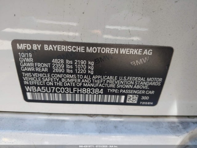 BMW M340I 2020 WBA5U7C03LFH88384 Image 9